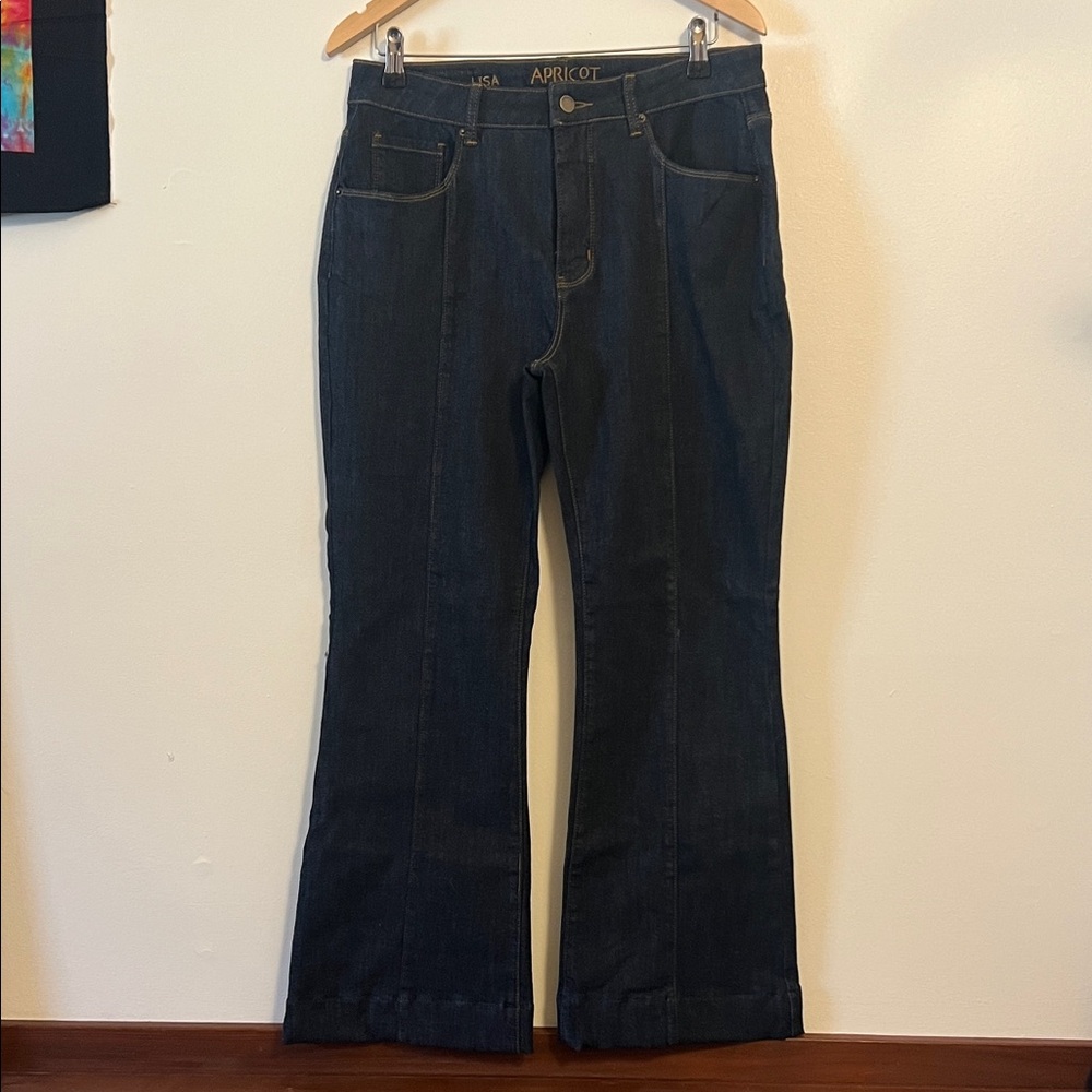 APRICOT Women's Deep Indigo Flare Jeans